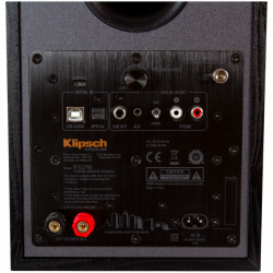 Klipsch R-51PM Black Speakers, 120W RMS, Tractrix Horn, Bluetooth, Phono Preamplifier, USB-B, Optical Input, Black