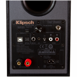Тонколони Klipsch R-41PM, 70W RMS, Tractrix Horn, Bluetooth, Фоно предусилвател, USB-B, Оптичен вход, Черен