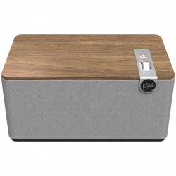 Klipsch The Three Plus Walnut Speaker, 120W, 2.1, 45Hz, USB+USB-C, Type-A, RCA, Bluetooth, Mobile App, Walnut/Gray