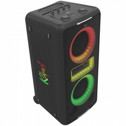 Boxa portabila Klipsch New York Black, 12 ore, Bluetooth 5.2, 5000 mAh, AUX, USB, Party Link, Microfon, Negru