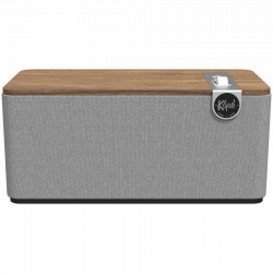 Klipsch The One Plus 2.1 W Desktop Speaker System, 60W, Bluetooth 5.3, USB-C, Bi-amplification, Wooden Cabinet, Mobile App, Walnut/Gray