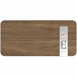 Klipsch The One Plus 2.1 W Desktop Speaker System, 60W, Bluetooth 5.3, USB-C, Bi-amplification, Wooden Cabinet, Mobile App, Walnut/Gray