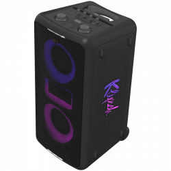 Klipsch Miami Black Portable Audio System, 18 hours, 5000 mAh, Bluetooth 5.2, AUX, USB, Daisy Chain, Ultra Bass, Party Link, Karaoke, Microphone, Black