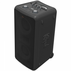 Φορητό ηχοσύστημα Klipsch Miami Black, 18 ώρες, 5000 mAh, Bluetooth 5.2, AUX, USB, Daisy Chain, Ultra Bass, Party Link, Karaoke, Μικρόφωνο, Μαύρο