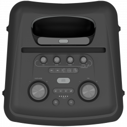 Klipsch Miami Black Portable Audio System, 18 hours, 5000 mAh, Bluetooth 5.2, AUX, USB, Daisy Chain, Ultra Bass, Party Link, Karaoke, Microphone, Black