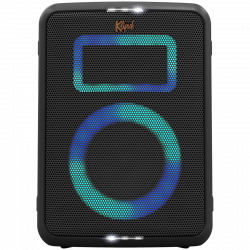 Klipsch Vegas Black Portable Audio System, 4400 mAh, 12 hours, Bluetooth 5.2, AUX, USB, Microphone, Ultra Bass, Party Link, RGB Lighting Effects, Mobile App, Black