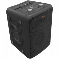 Klipsch Vegas Black Portable Audio System, 4400 mAh, 12 hours, Bluetooth 5.2, AUX, USB, Microphone, Ultra Bass, Party Link, RGB Lighting Effects, Mobile App, Black