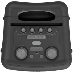 Klipsch Vegas Black Portable Audio System, 4400 mAh, 12 hours, Bluetooth 5.2, AUX, USB, Microphone, Ultra Bass, Party Link, RGB Lighting Effects, Mobile App, Black