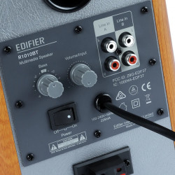 Edifier R1010BT Bookshelf Speakers, Bluetooth V5.1, Dual RCA Inputs, 4-inch  Mid-Bass Drivers 0.5-inch Tweeters, 24 W RMS, Brown