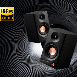 Edifier MR3 Active Studio Monitors, BT V5.4, RCA, AUX, 1-inch Tweeters, 3.5-inch Drivers, 36W (RMS), Tone Control Dials, Black