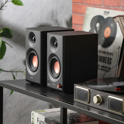 Edifier MR3 BL Speakers, 36W RMS, Bluetooth 5.4, RCA, AUX, Hi-Res, ConneX, Active, Sound Settings, Black