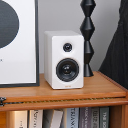 Тонколони Edifier M60 WH, 66W RMS, Bluetooth V5.3, Hi-Res & Hi-Res, DSP, USB-C, 3.5 AUX, ConneX, Ръчно изработен корпус, Бял