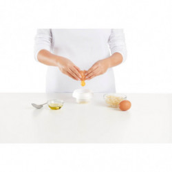 Lekue 1009028 Microwave Egg Cooker, 100 ml, For 1 Egg, Platinum Silicone, Clear/Red