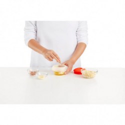 Lekue 1009028 Microwave Egg Cooker, 100 ml, For 1 Egg, Platinum Silicone, Clear/Red