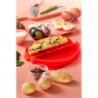 Lekue 1009029 Microwave Omelet Dish, 23 x 10 x 3.5 cm, Platinum Silicone, -60 to +220°C, Clear/Red