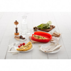 Съд за приготвяне на омлет в микровълнова Lekue, полукръг