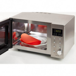 Lekue 1009029 Microwave Omelet Dish, 23 x 10 x 3.5 cm, Platinum Silicone, -60 to +220°C, Clear/Red
