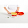 Lekue 1009030 Microwave Omelet Dish, 25 x 19 x 5 cm, Platinum Silicone, -60 to +220°C, Clear/Red
