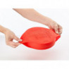 Lekue 1009030 Microwave Omelet Dish, 25 x 19 x 5 cm, Platinum Silicone, -60 to +220°C, Clear/Red