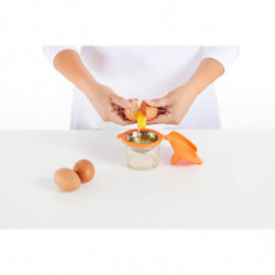 Lekue 1009031 2-Piece Egg-Baking Set, 11x4.5x7 cm, Platinum Silicone, -20 to +100°C, Orange