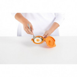 Lekue 1009031 2-Piece Egg-Baking Set, 11x4.5x7 cm, Platinum Silicone, -20 to +100°C, Orange