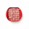 Lekue 1009034 Microwave Bacon Cooker, Holds up to 6 slices of bacon, 25x28x6 cm, -20 to +150°C, Red