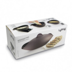 Lekue 1009036 Bread Baking Pan, 24 x 20 x 9.5 cm, 300 ml, Platinum Silicone, -60 to +220°C, Black