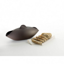 Lekue 1009037 Bread Baking Pan, 28 x 23 x 13 cm, 600 ml, Platinum Silicone, -60 to +220°C, Black