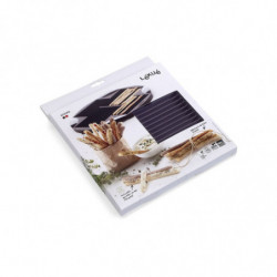 Lekue 1009038 Cracker and Grissini Baking Mold, 240 ml, Makes up to 30 crackers, Ø25x1.9 cm, -60 to +220°C, Brown