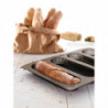 Lekue Baguette Baking Pan 1009039, 29x20x2 cm, 600 ml, 4 compartments, Platinum silicone, -60 to +220°C, Brown