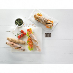 Lekue Baguette Baking Pan 1009039, 29x20x2 cm, 600 ml, 4 compartments, Platinum silicone, -60 to +220°C, Brown