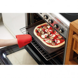 Lekue 1009040 Pizza Baking Pan, 40x30x1.2 cm, Perforated, Platinum Silicone, -60 to +220°C, Brown