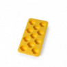 Lekue 1009041 Ice Tray with Lid, 23 x 11.8 x 3.2 cm, 11 shells, -40 to +60°C, Yellow