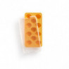 Lekue 1009041 Ice Tray with Lid, 23 x 11.8 x 3.2 cm, 11 shells, -40 to +60°C, Yellow