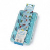 Lekue 1009042 Ice Tray with Lid, 22 x 11 x 2.3 cm, 11 Dolphins, -40 to +60°C, Blue