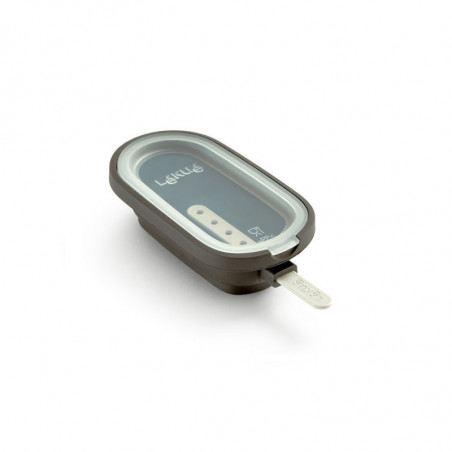 Set 4 forme pentru inghetata pe bat Lekue 1009044, 350 ml, -20°C / +100°C, Capace, Gri