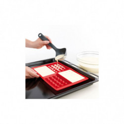 Lekue 1009047 Waffle Maker Set (2 Molds), 500 ml, -60°C / +220°C, Platinum Silicone, Red