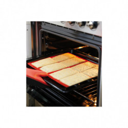 Lekue 1009047 Waffle Maker Set (2 Molds), 500 ml, -60°C / +220°C, Platinum Silicone, Red