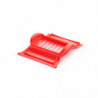 Lekue 1009048 Microwave Steamer with Rack, 1–2 servings, Platinum Silicone, Red