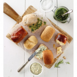 Форма за печене на хлебчета Lekue 1009080, 30x17.5x4.2 см, 960 мл, 6 отделения, Платинен силикон, От -60 до +220C, Кафяв