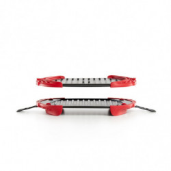 Lekue 1009082 Microwave Grill Pan, 27x20.7x4.4 cm, Platinum Silicone, Non-stick Coated Steel, 0 to +240°C, Red