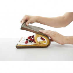 Tava pentru copt Lekue 1009100, 40x30 cm, Silicon platinat, -60°C p/ +220°C, Maro