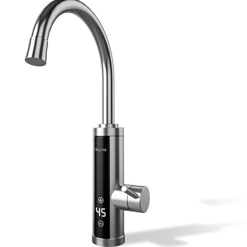 Robinet electric incalzire apa instant Elite EHD-1510T, 3300 W, Montare blat, Rotire 360°, Afisaj LED, IPX4, Argintiu