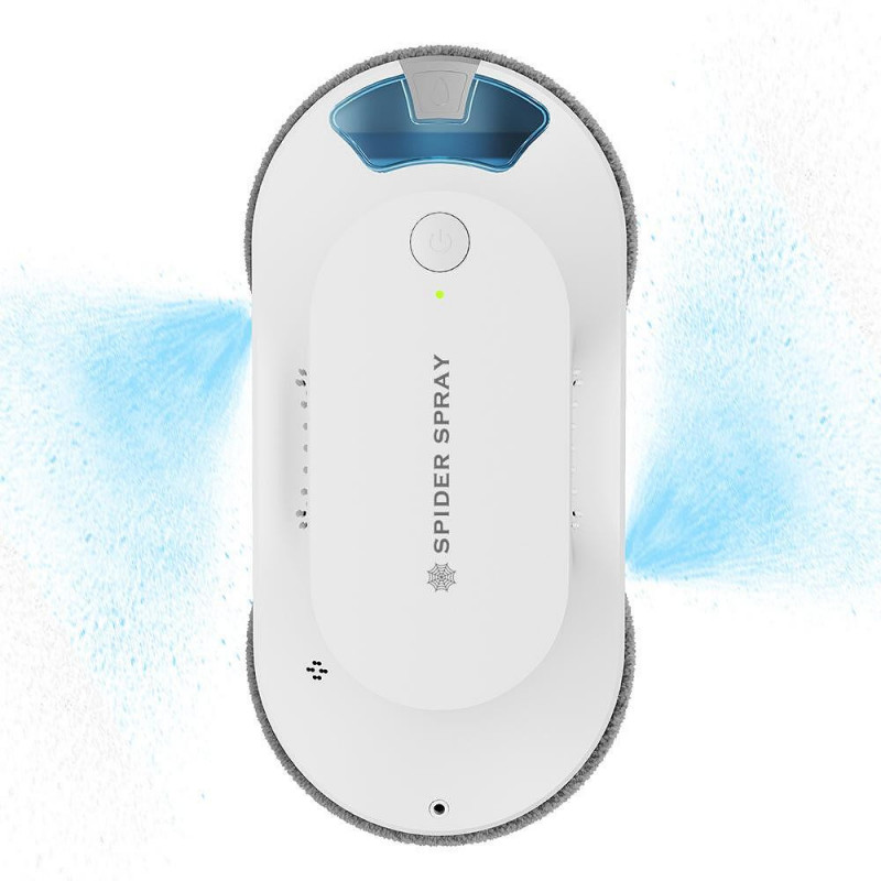 Spider SPRAY X Window Cleaning Robot, 72W, 3000 Pa, 65 ml, Smart Navigation, Automatic Power and Direction Adjustment, Fall Protection, White