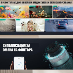 DREO Macro 605S Air Purifier, 20 m², 202 m³/h, Wi-Fi, 4 speeds, Night + Auto mode, Timer, Child lock, LED air quality indicators, White