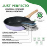 Just Perfecto JL-34 Cookware Set, 13 pieces, Aluminum, Marble finish, Glass lids with steam vent, PTFE- and PFOA-free, Induction-compatible, Purple