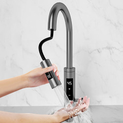 Elite EHD-1514PP Water Heater, 3300W, Adjustable Power, 360° Rotation, Self-heating, Touchscreen Display, IPX4, Silver