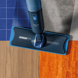Philips OneUp 5000 XV5113/01 Electric Mop, 2Ah, 70 min, 50 m², 281/178 ml, 2 modes, 360° head, LED indicator, USB charging, Blue