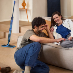 Philips OneUp 5000 XV5113/01 Electric Mop, 2Ah, 70 min, 50 m², 281/178 ml, 2 modes, 360° head, LED indicator, USB charging, Blue