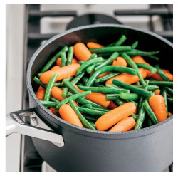 Комплект тенджери и тигани Ninja Zerostick C35005DE, 9 части, Незалепваща технология, До 260C, Индукция, Черен